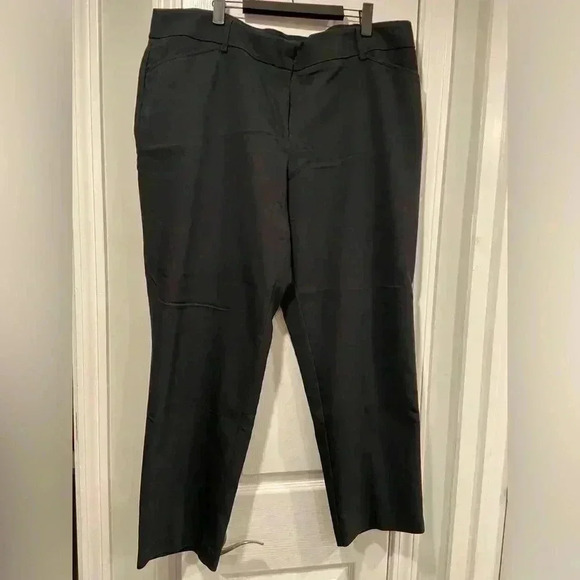Apt. 9 Torie Midrise Modern Fit Straight-Leg Dress Pants Black Stretch Size 18 - Picture 1 of 11